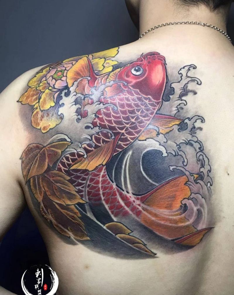 今年有余纹身图片_手臂纹身图案