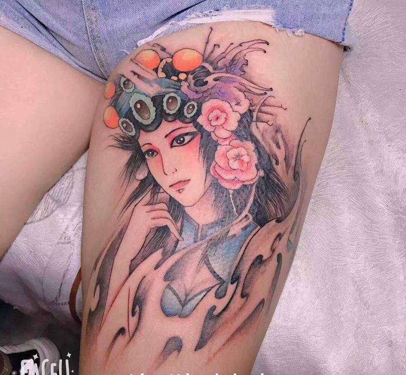艺妓纹身图片