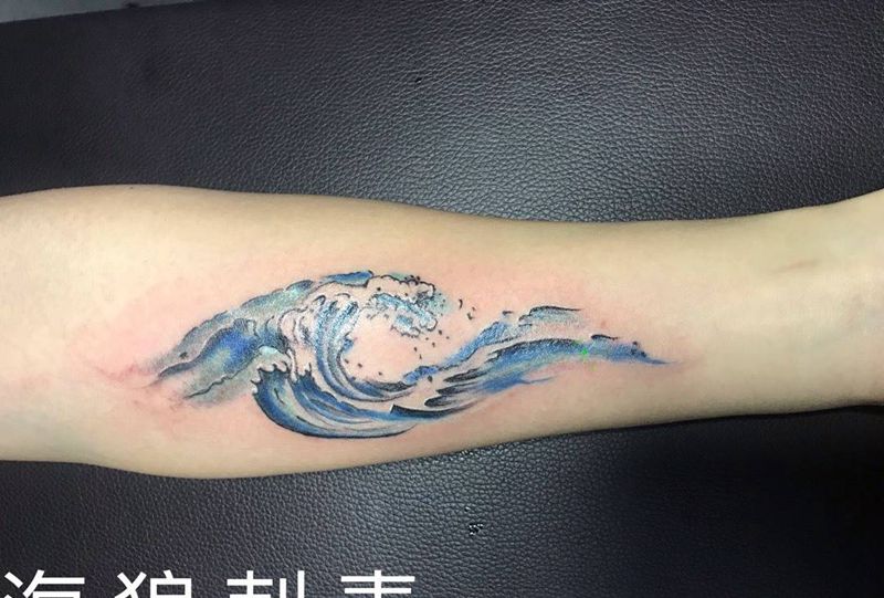 浪花纹身图片