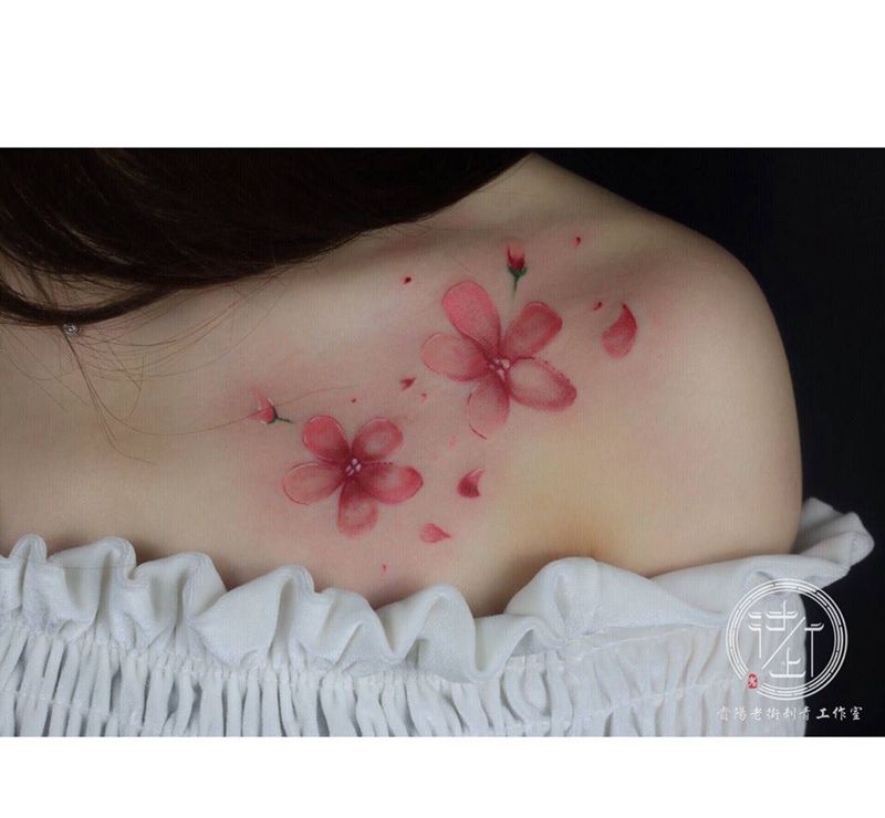 小清新花花纹身图片