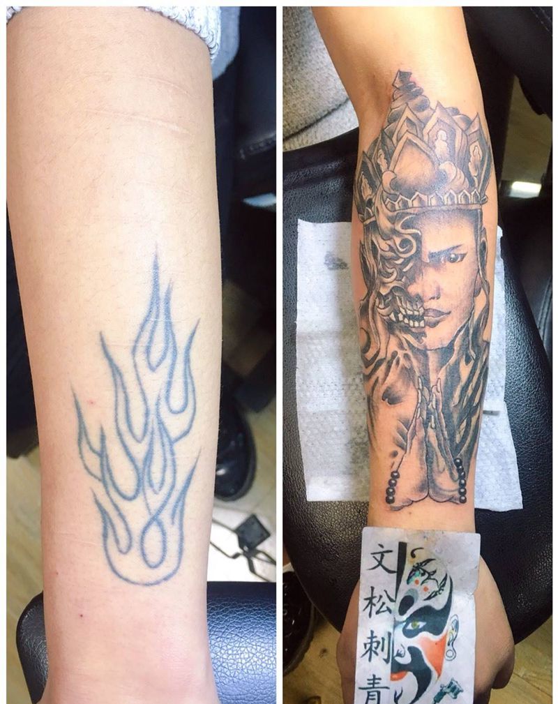 善恶，盖老纹身纹身图片