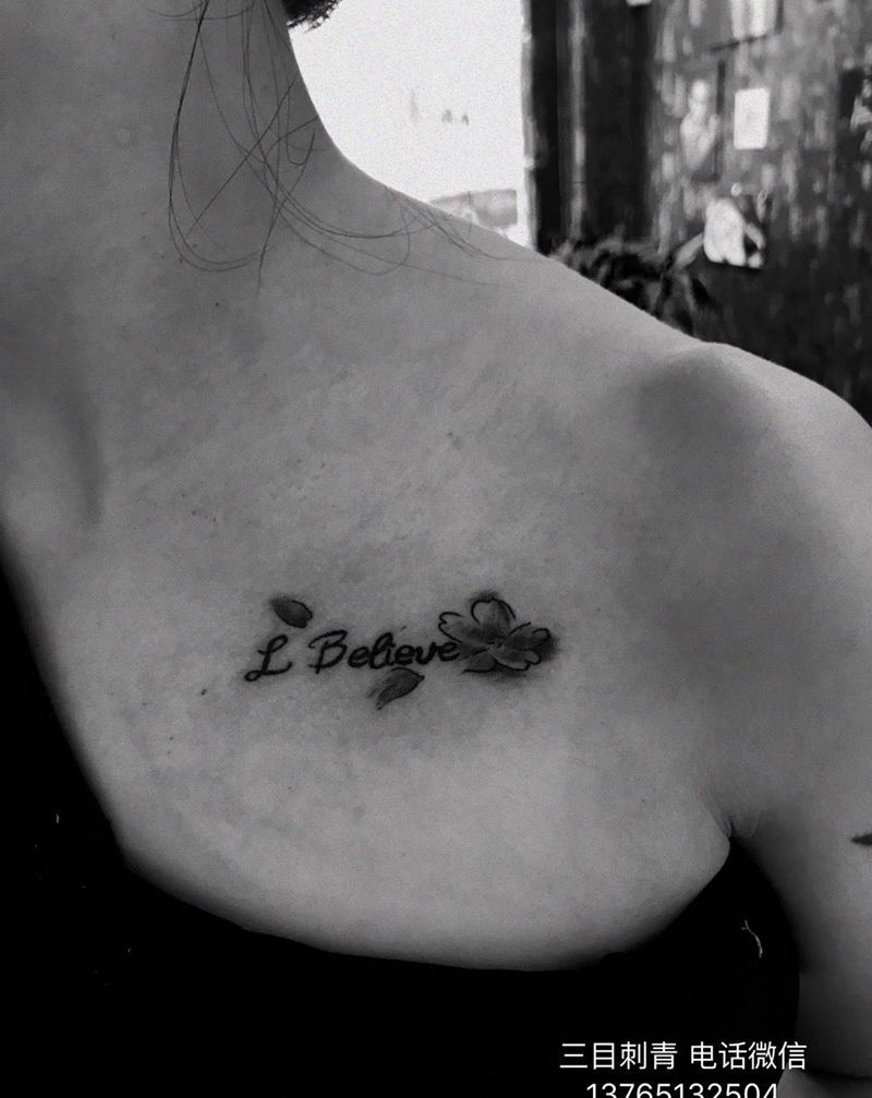 锁骨纹身纹身图片