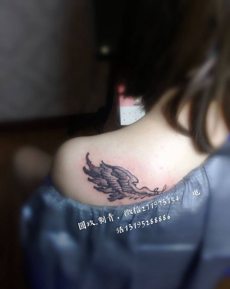 翅膀纹身图片