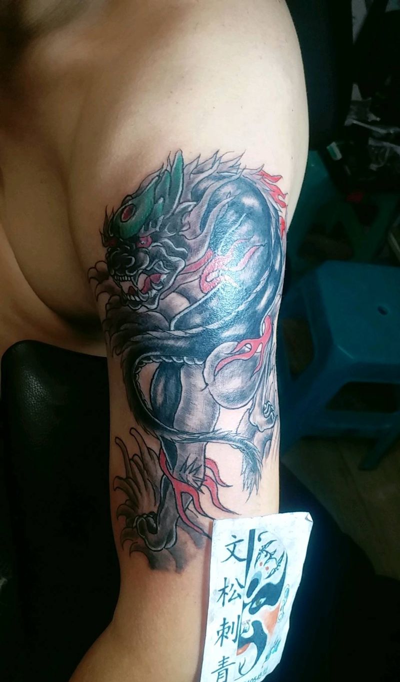 皮丘，呵呵纹身图片