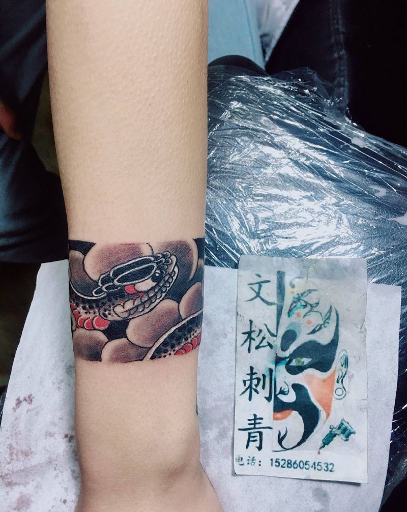 手环纹身图片_老传统纹身图案