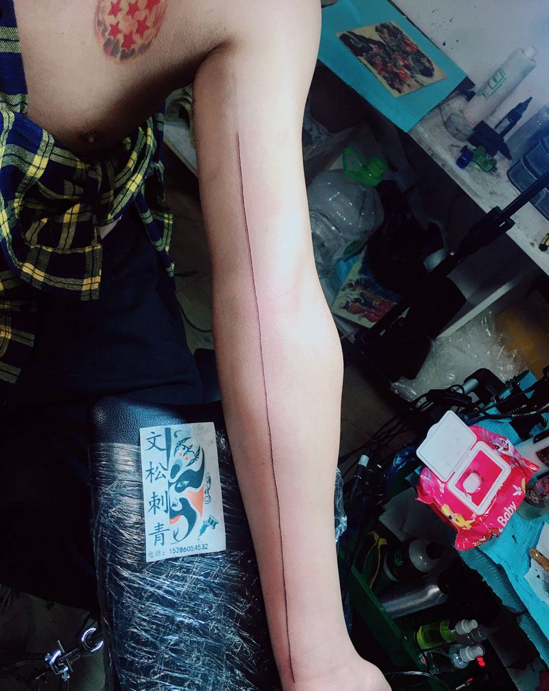 死亡线纹身图片_手部纹身图案