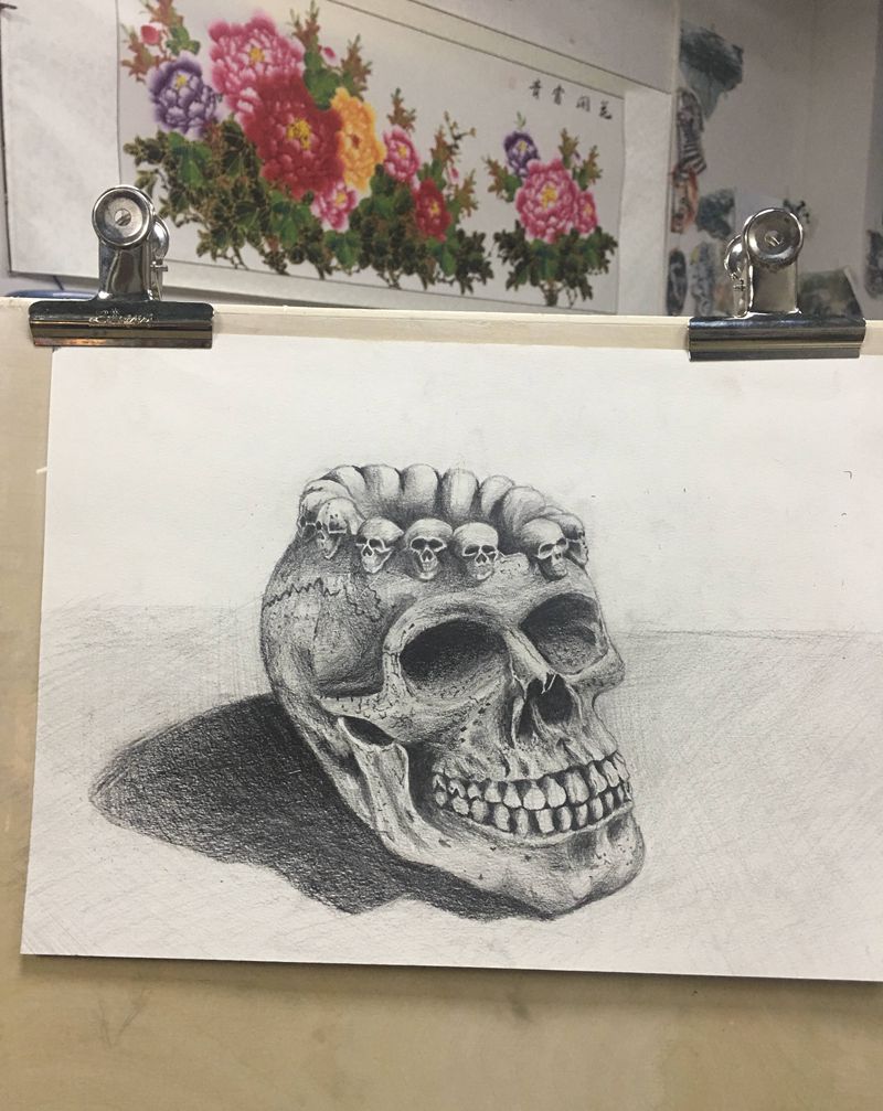 初学者素描纹身图片_欧美写实纹身图案