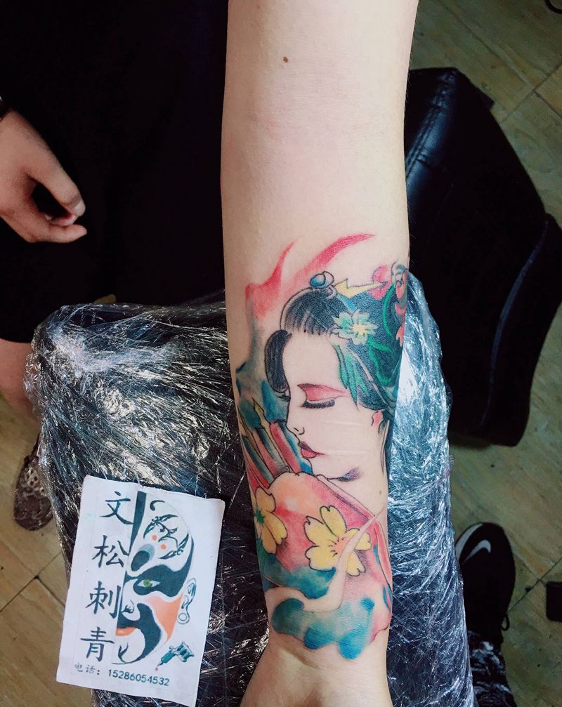 爱徒（小海）盖图作品纹身图片_手臂纹身图案