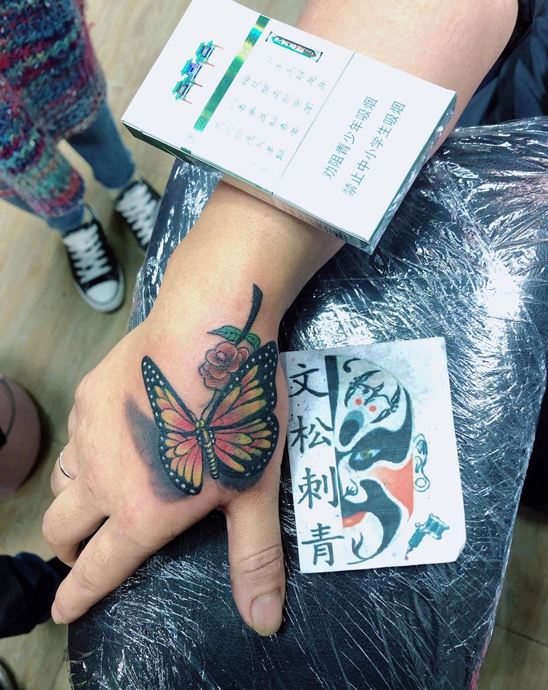 遮盖纹身图片_手部纹身图案