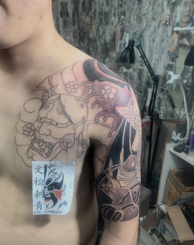 半甲纹身图片_手臂纹身图案