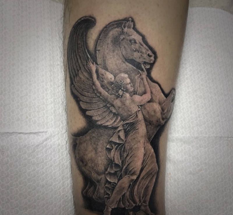 石膏像纹身图片