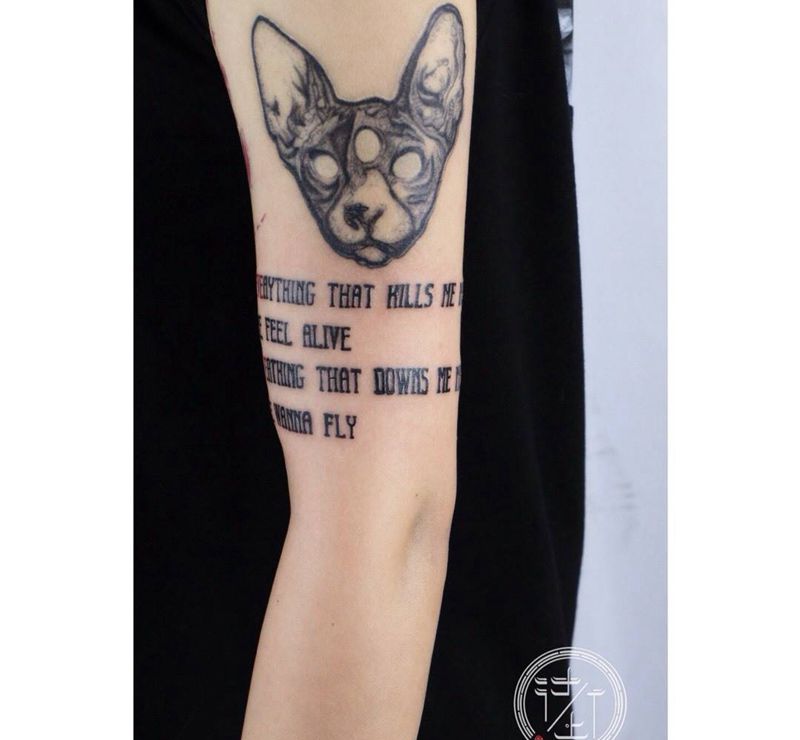 接花臂纹身图片