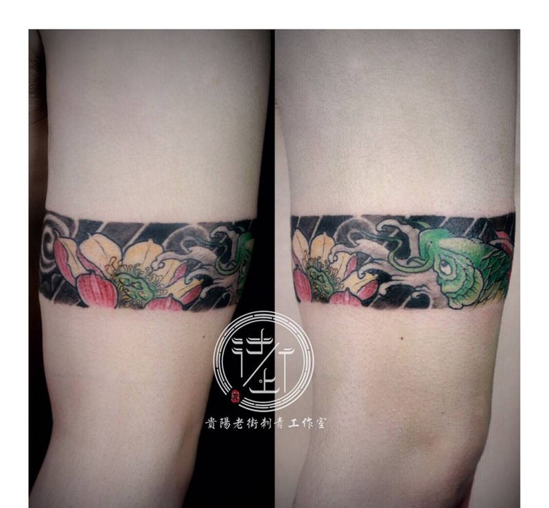 手环纹身图片_手部新传统手环纹身图案