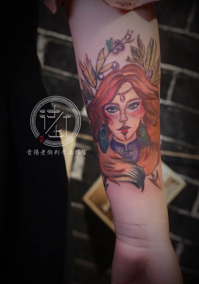 欧美动画风纹身图片