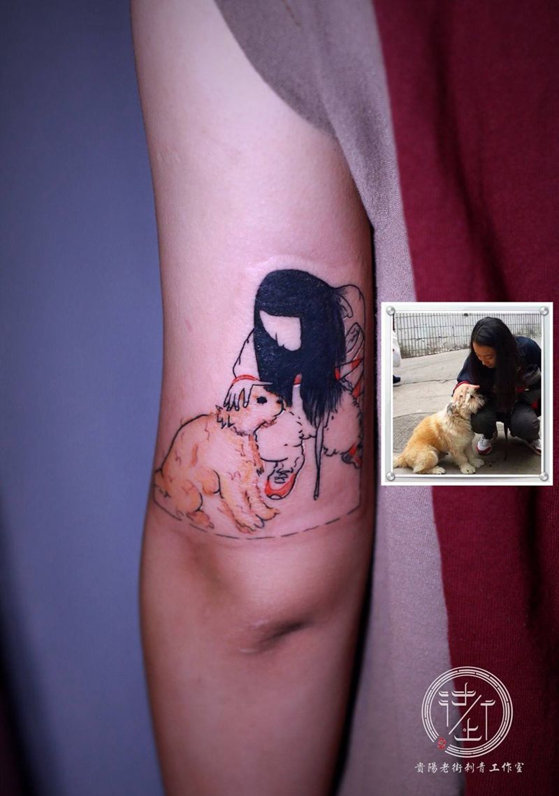 简化纹身图片_手部手臂点刺贵阳纹身图案