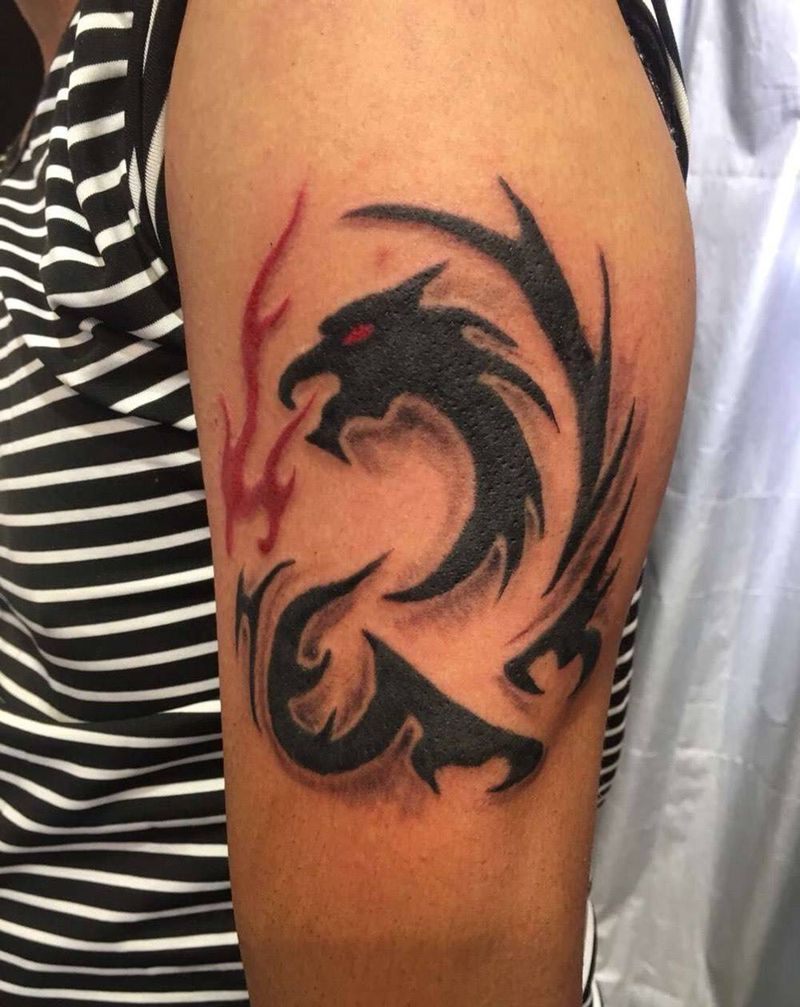 龙图腾纹身图片