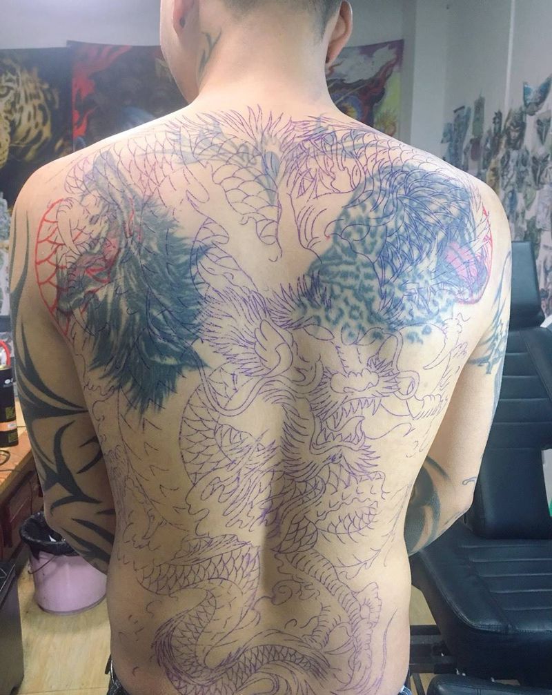 暴力盖图之龙纹身图片