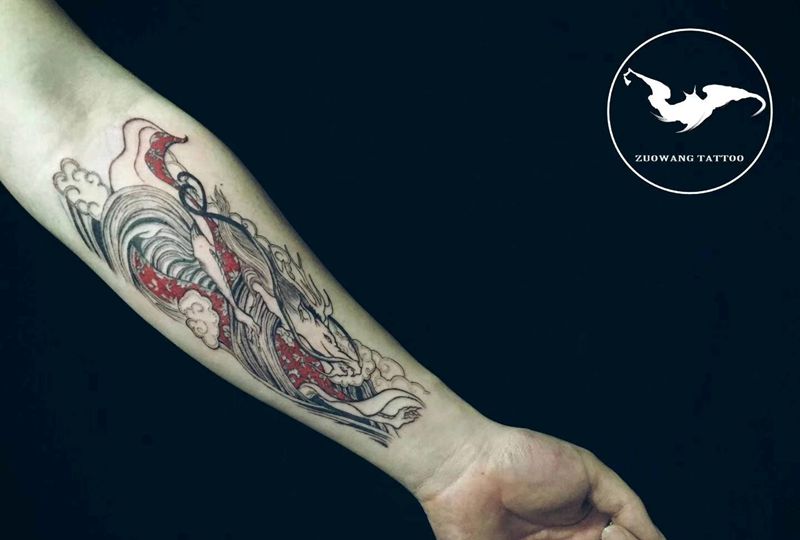 山海经 雨师纹身图片_手臂新传统纹身图案