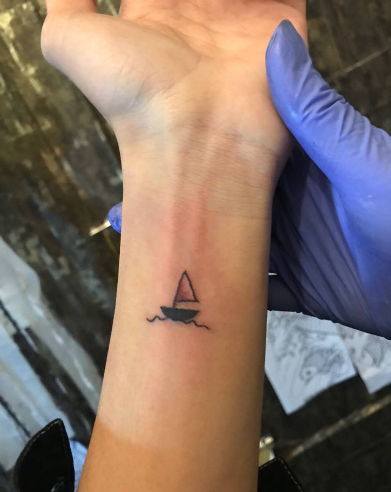 帆船⛵️纹身图片