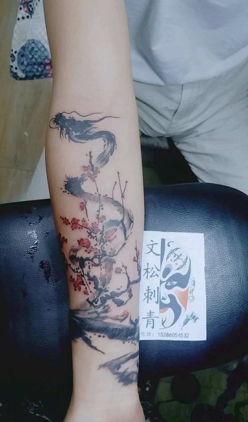 水墨风格纹身图片