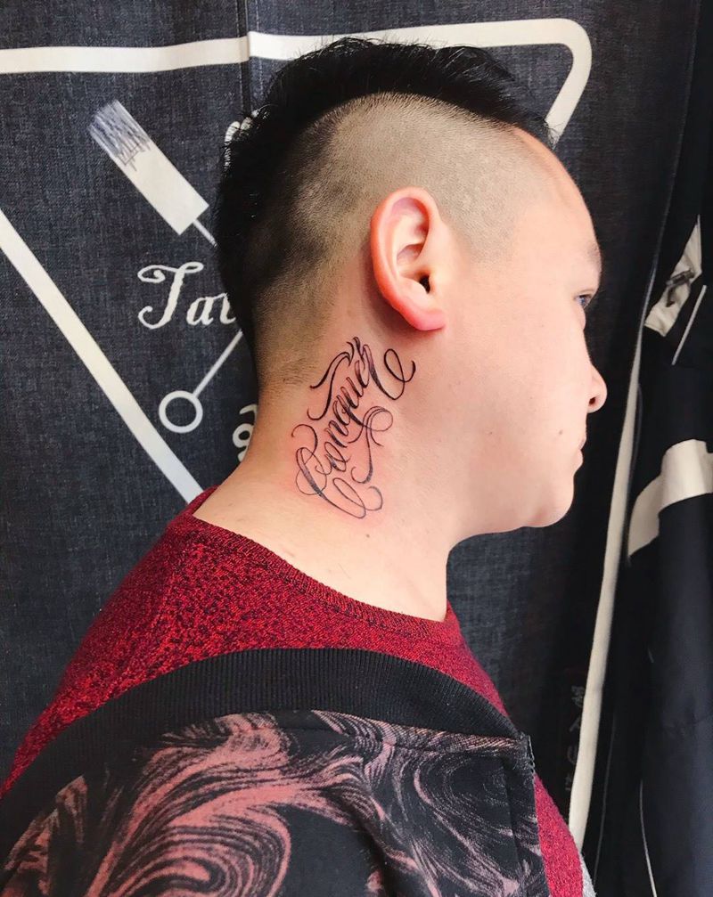 骚脖子纹身图片