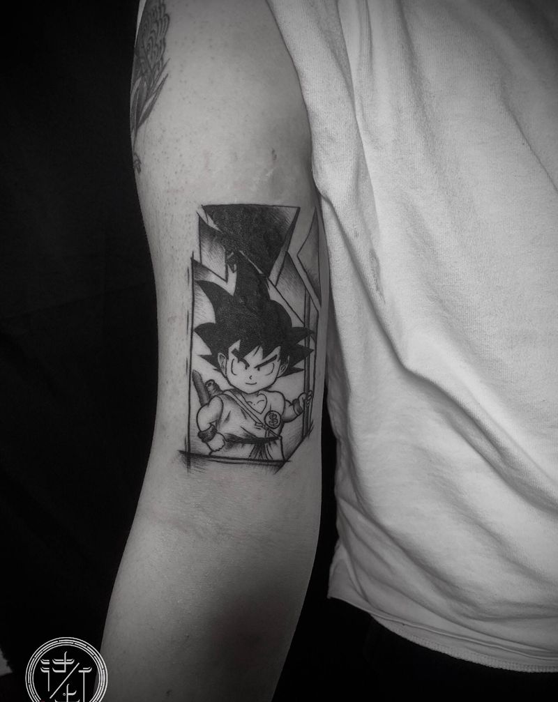 七龙珠 遮盖纹身图片_遮盖悟空纹身图案
