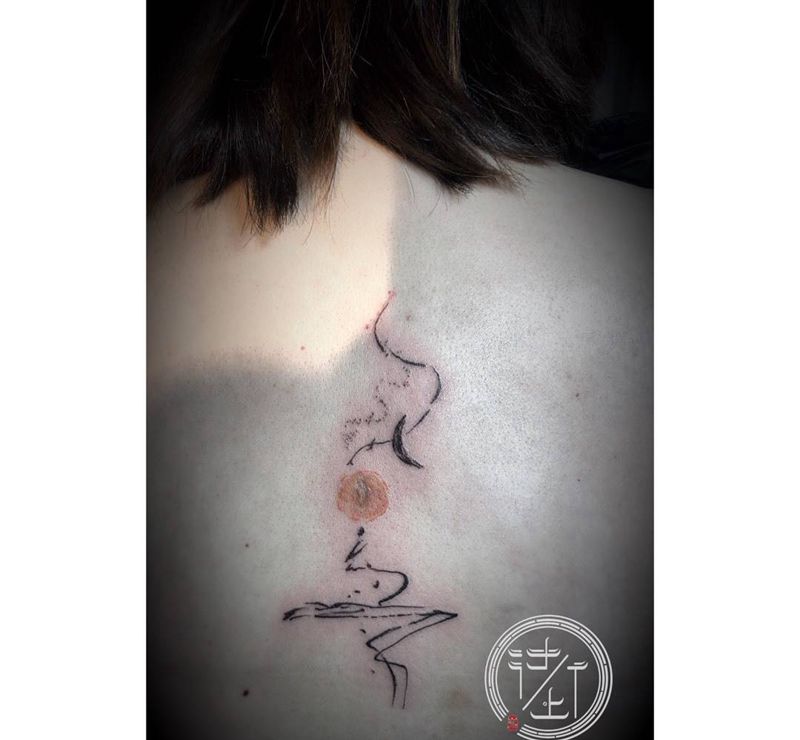 遮盖纹身图片_水彩纹身图案