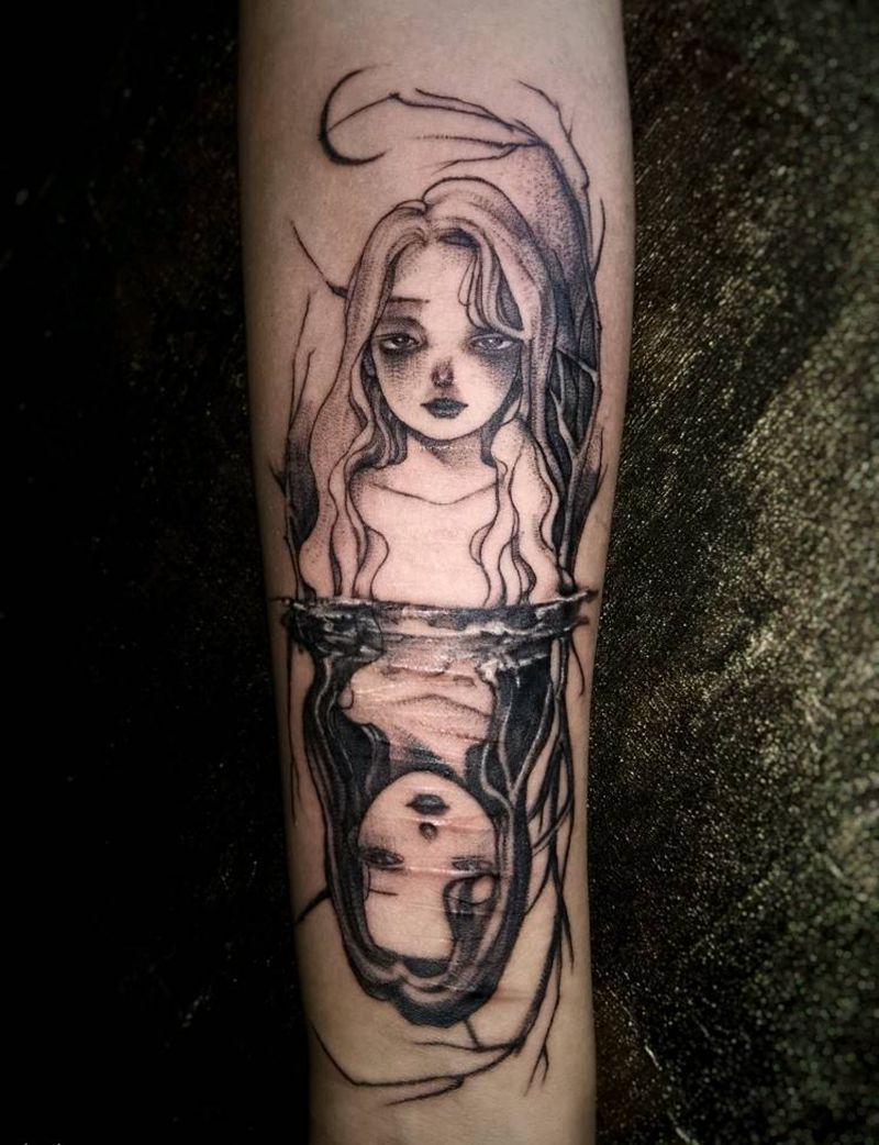 小清新女孩纹身纹身图片_手臂纹身图案