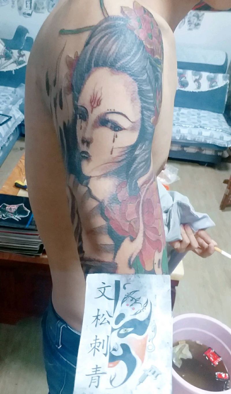 艺妓纹身图片