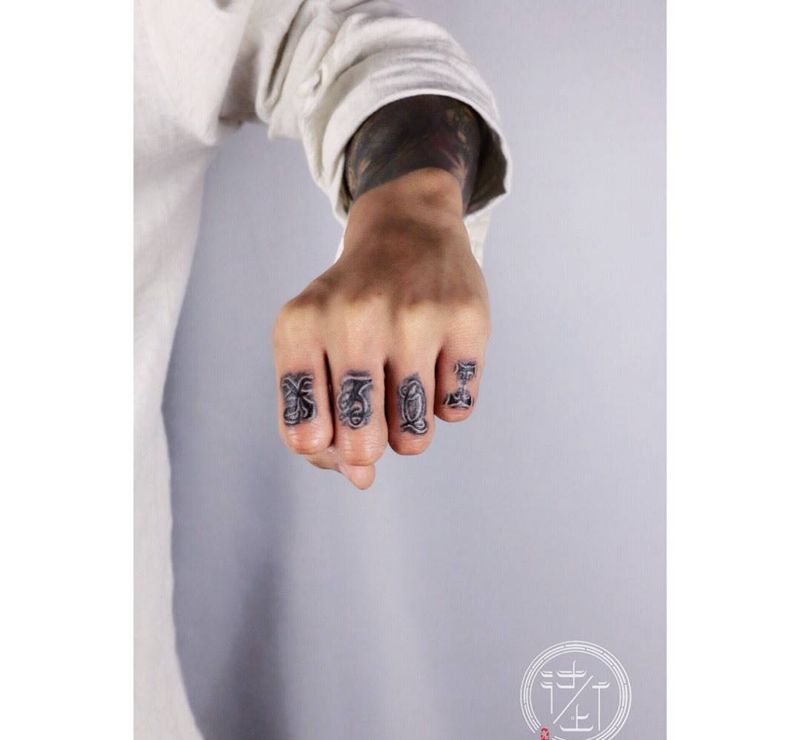 手指修改纹身图片