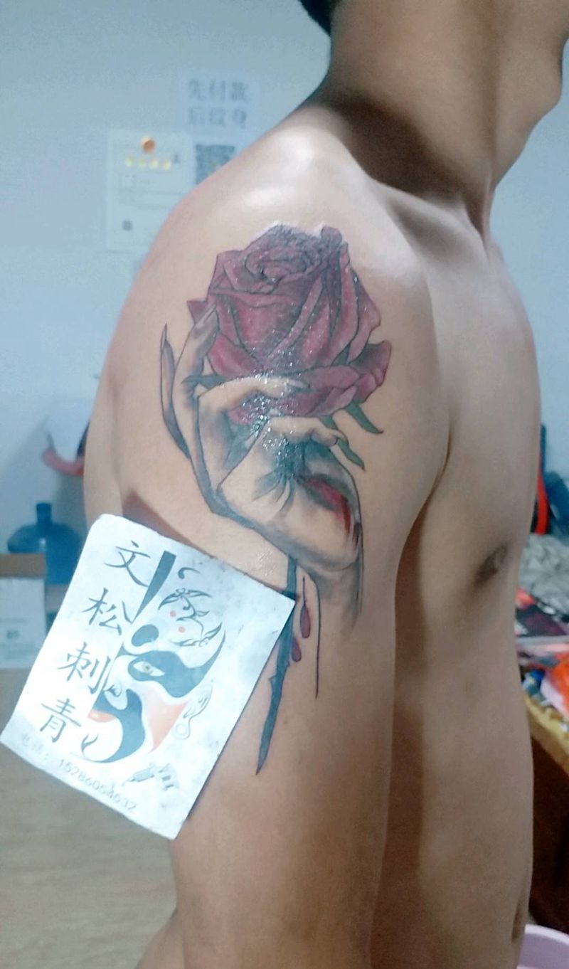 玫瑰纹身图片