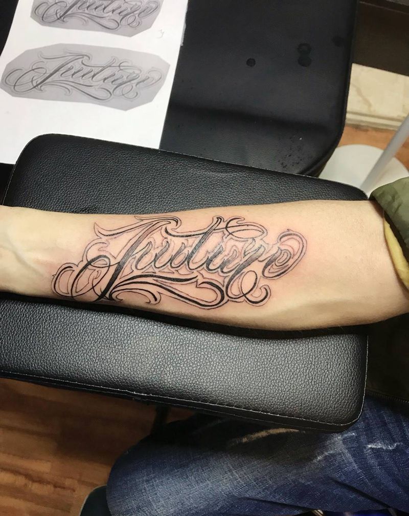 花体字纹身图片