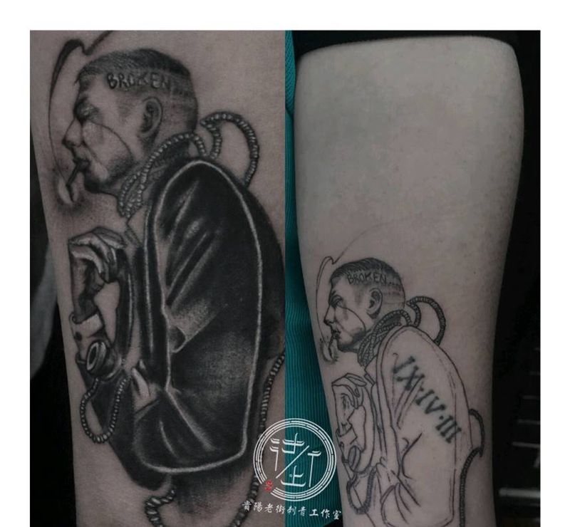 遮盖暗黑纹身图片_手臂遮盖纹身图案