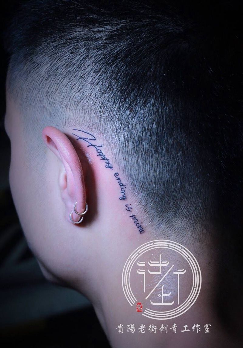 耳背纹身纹身图片