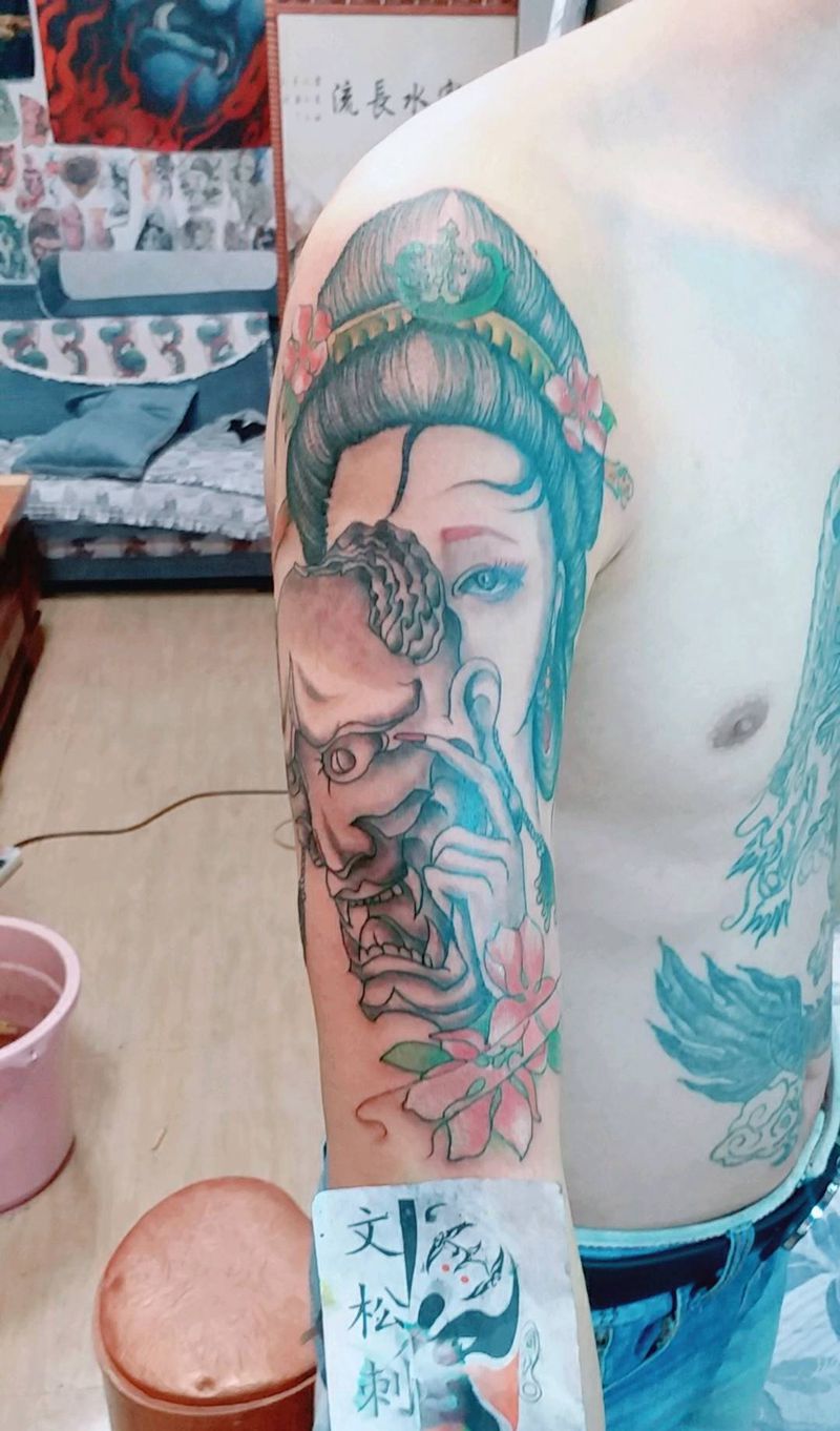 艺妓纹身图片