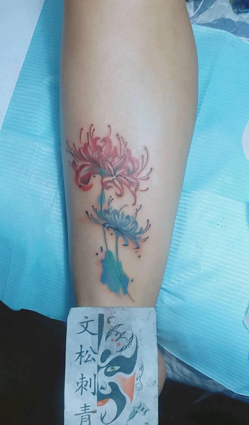 彼岸花纹身图片