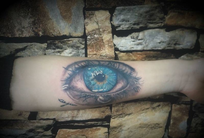 3d眼睛纹身图片