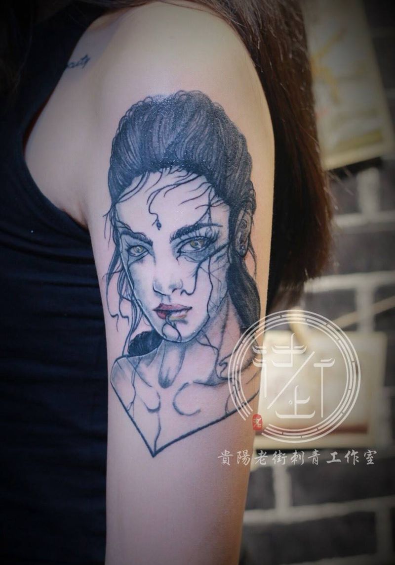 欧美人像纹身图片
