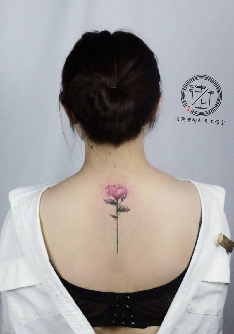 小清新纹身图片_成品颈部清新植物贵阳小清新花贵州贵阳纹身图案