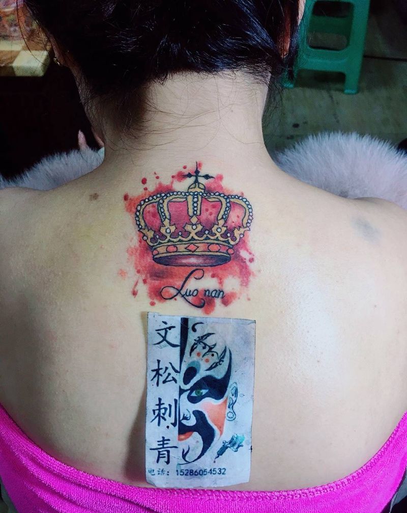 情侣皇冠纹身图片