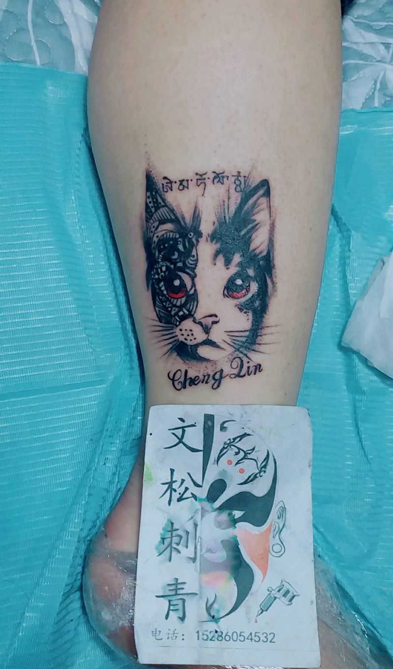 猫加特别的意义。纹身图片