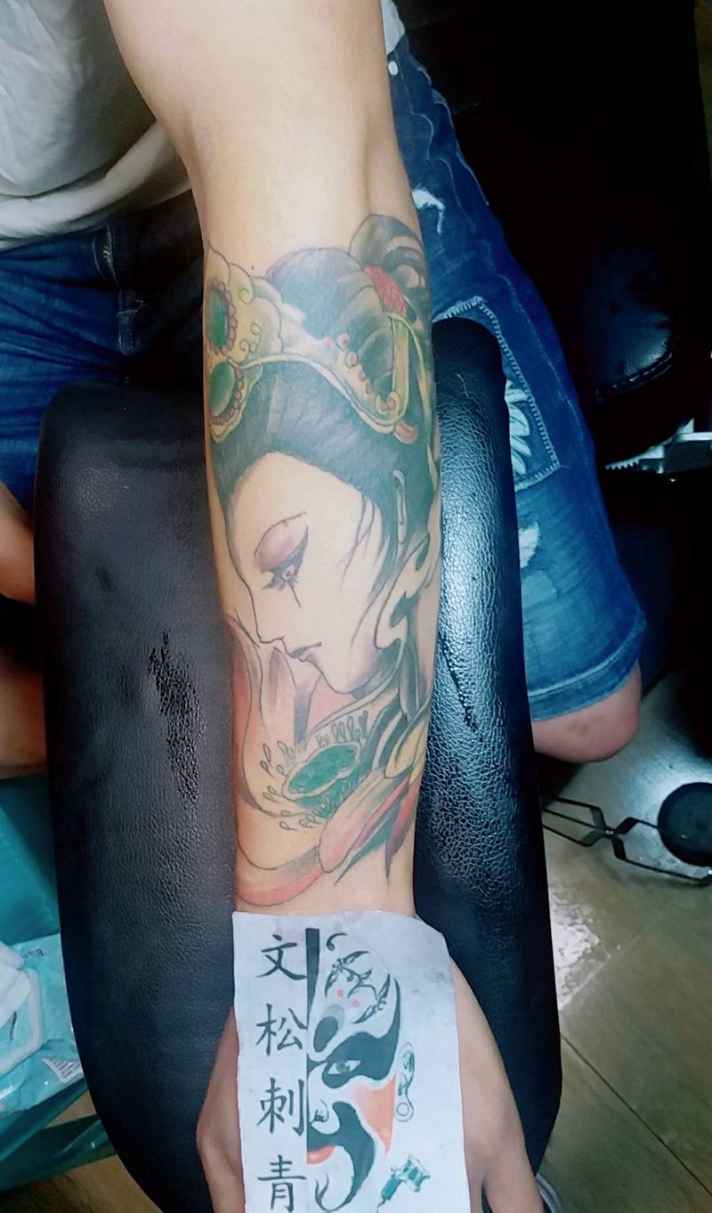 艺妓纹身图片