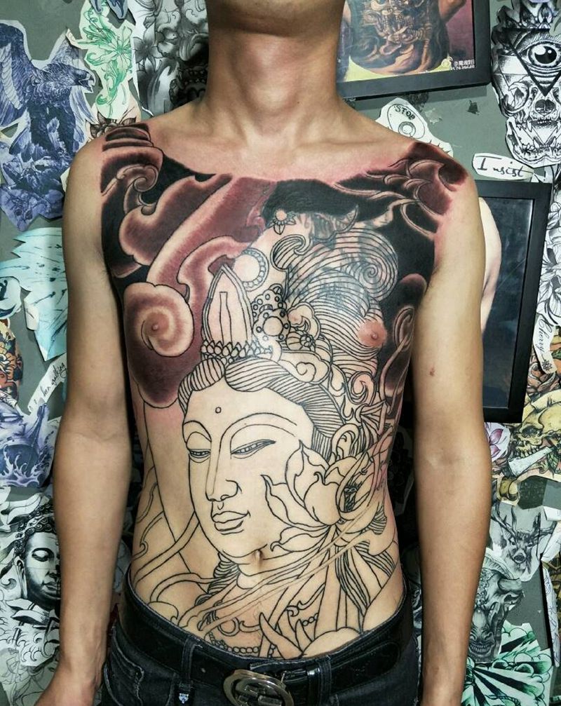 满肚子未完成下次继续纹身图片