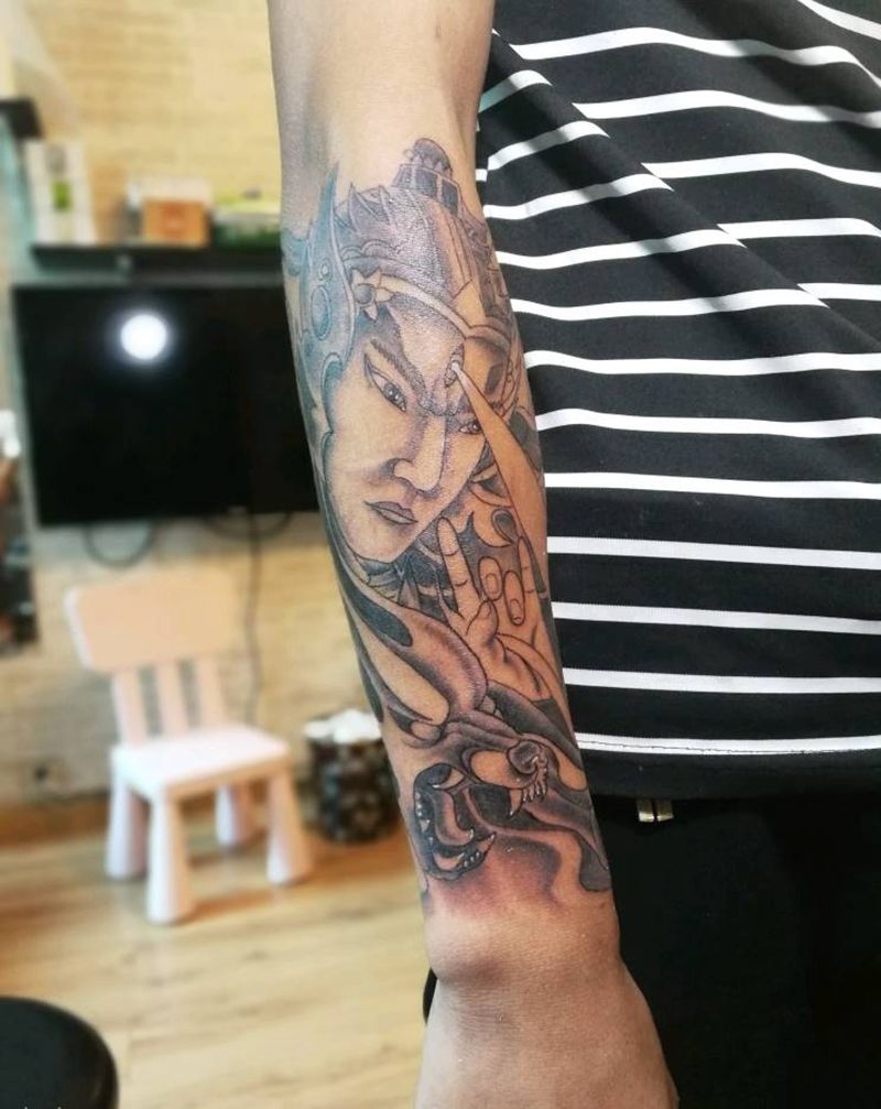 二郎神纹身图片