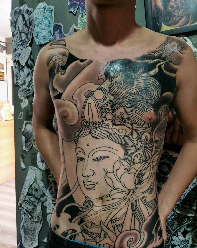 未完成满肚子这次才一点点纹身图片