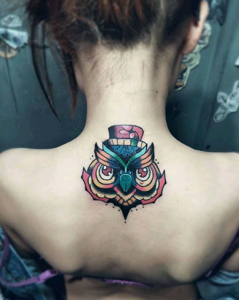 猫头鹰纹身图片