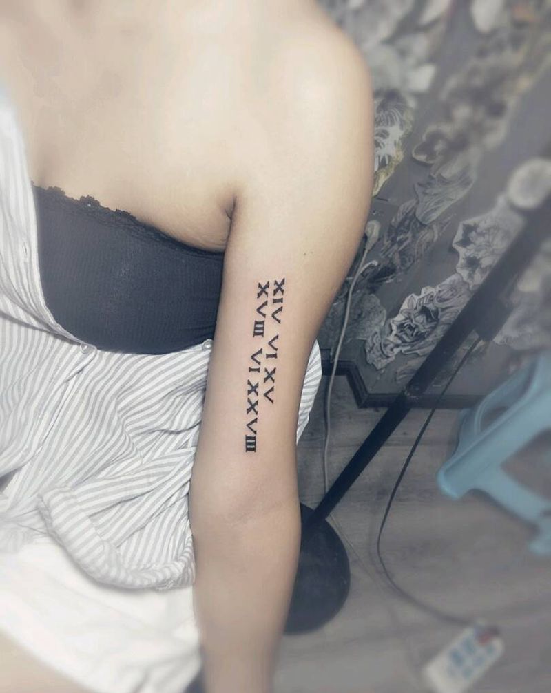 罗马数字纹身图片