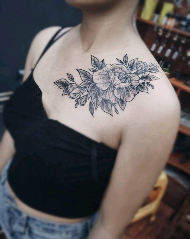 花纹身图片_点刺几何纹身图案