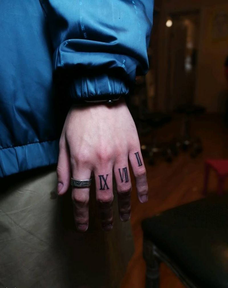 罗马数字纹身图片