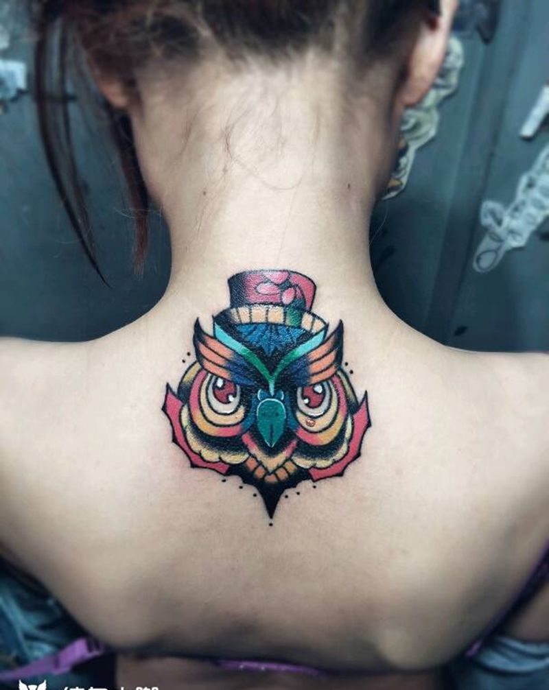 猫头鹰纹身图片